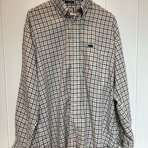 Faconnable by Albert Goldberg Vintage Beige/Black/White Checkered Shirt